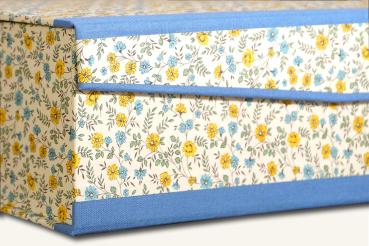 Blau gelbe  Aufbewahrungsbox "Mitzi", Sammelbox - Kopie - Kopie